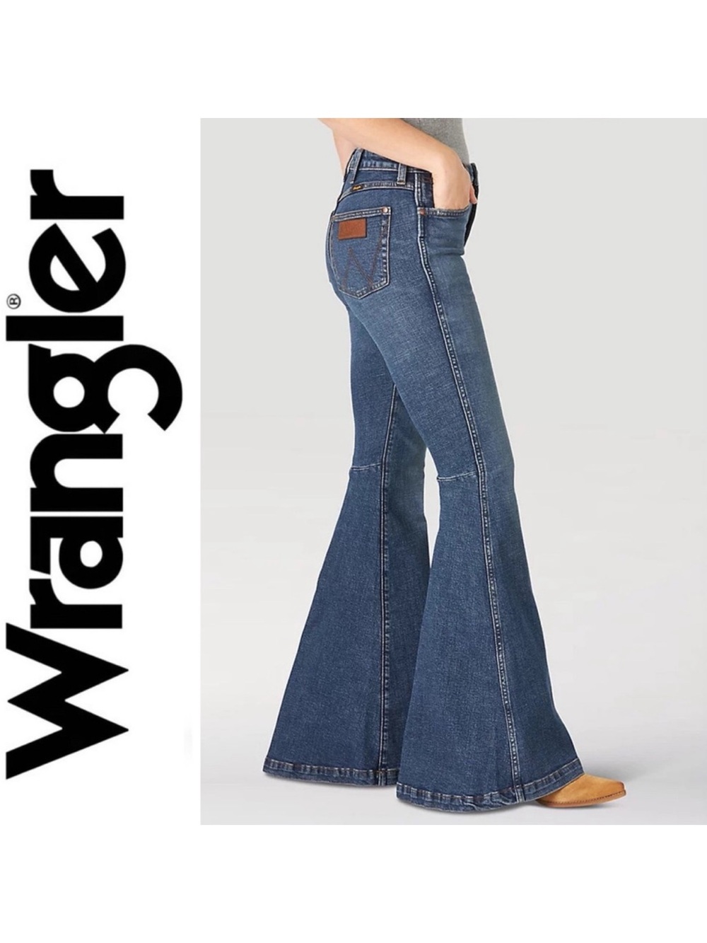 Wrangler Retro Trumpet Flare Jeans High Rise Flare Size 30 X 34
